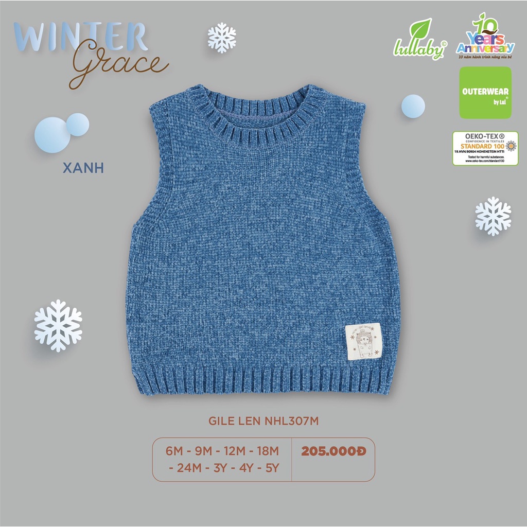 9M-5Y Áo gile len Lullaby NHL307M