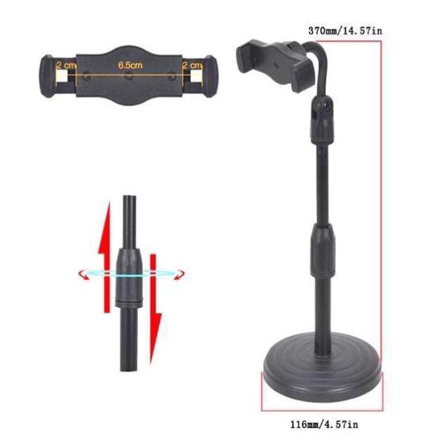 Giá đỡ điện thoại holder -  l7, kẹp điện thoại livestream, xem video xoay 360 Độ quay phim ghi hình - shop1688