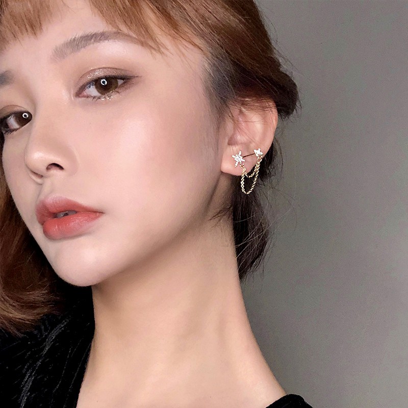 Bông tai bất đối xứng ngôi sao nhỏ đáng yêu BT122