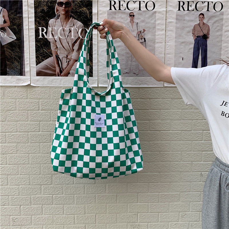 Túi vải canvas đeo vai phong cách retro Hàn Quốc 2021 tùy chọn màu sắc