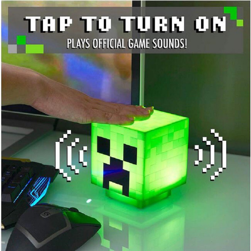 Đèn Khối Minecraft Creeper Cực Đẹp [Phát Sáng Chạy Bằng Pin]