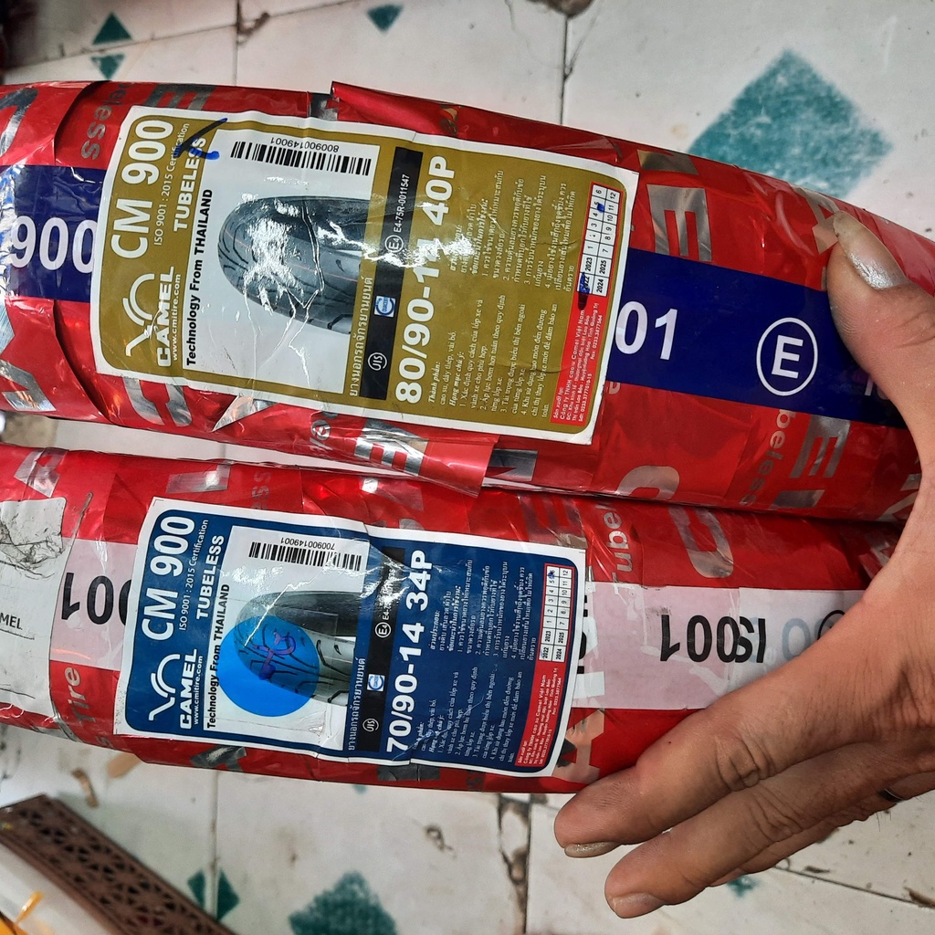 Vỏ Camel dành cho tay ga loại không dùng ruột size 60/90-14; 70/90-14: 80/90-14 và 90/90-14