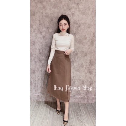 Chân váy dài - chân váy midi dài xẻ tà cạp cao dễ dàng mix đồ ( ảnh thật + video) | BigBuy360 - bigbuy360.vn