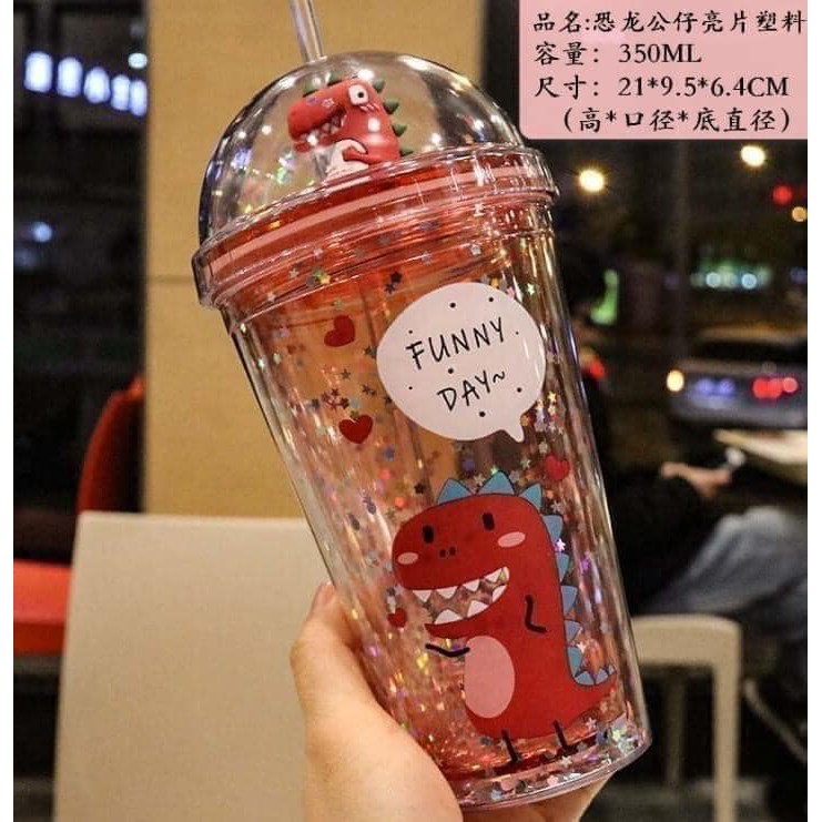 Bình Nước Lấp Lánh Khủng Long 500ml