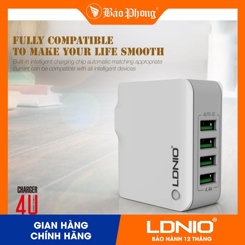 Củ sạc 4 cổng USB LDNIO A4403