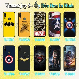 Ốp lưng Vsmart Joy 3 dẻo đen in hình Siêu Anh Hùng