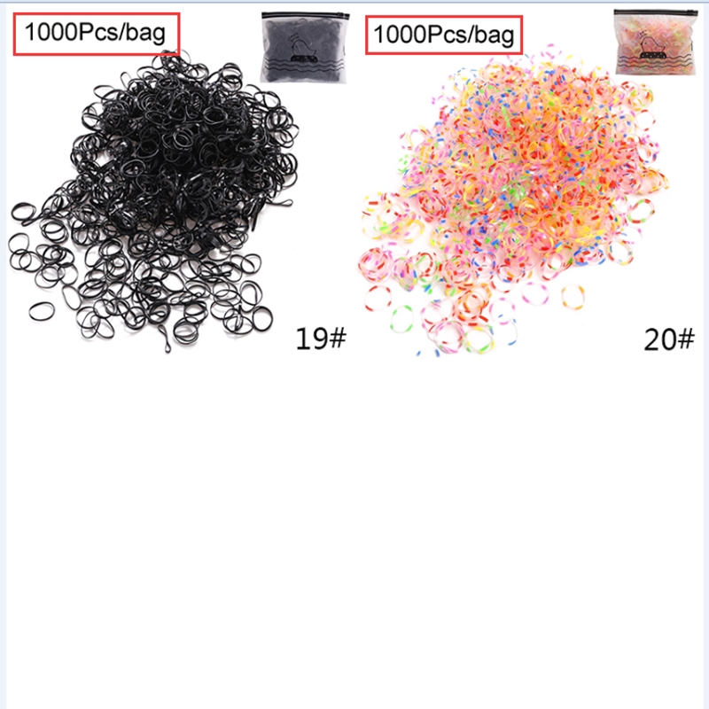 Bộ 1000/100/50/20 sợi dây thun cột tóc kiểu Hàn cho nữ