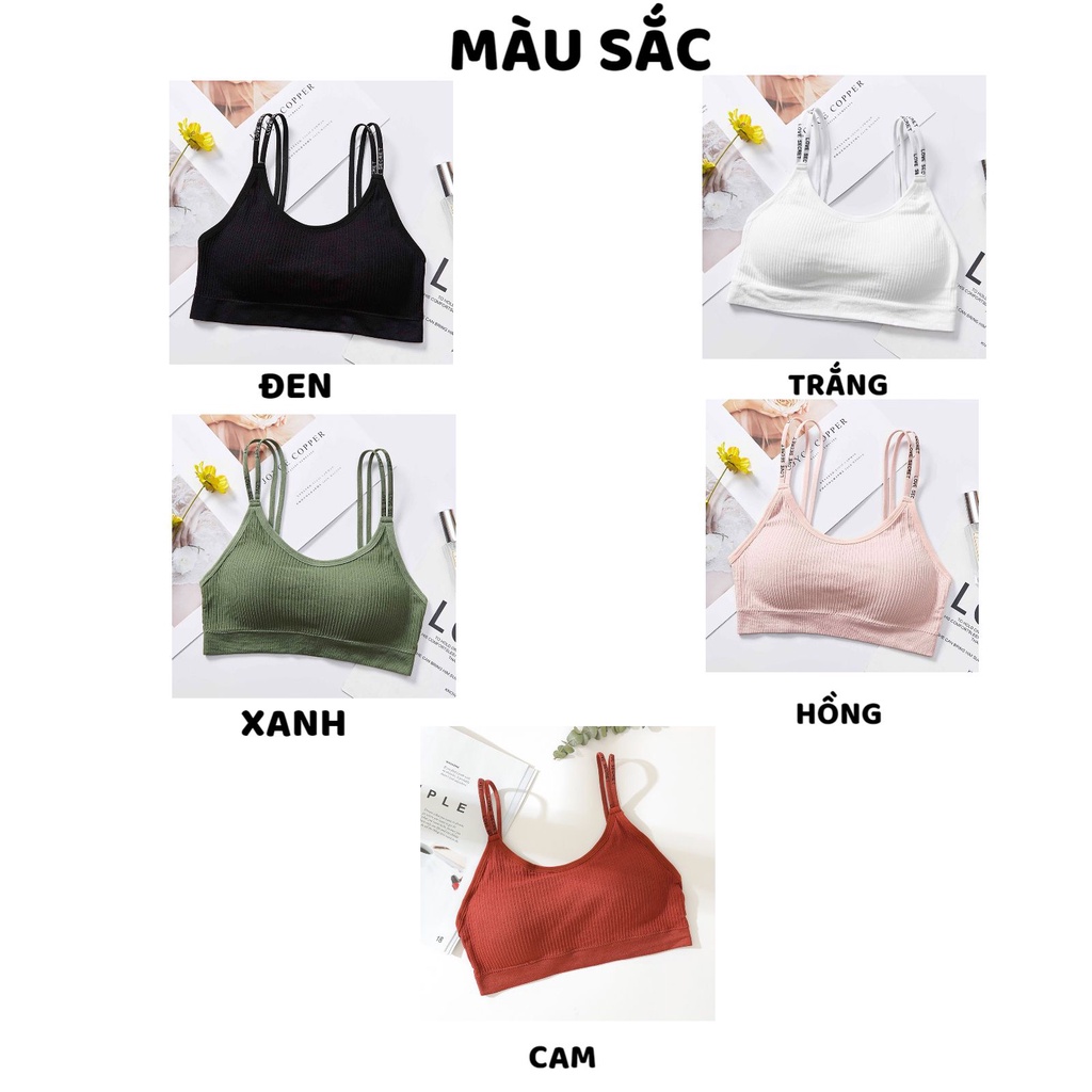 Áo Bra Nữ thiết kế 2 dây không gọng nâng ngực co giãn cao cấp mã Bra 1906