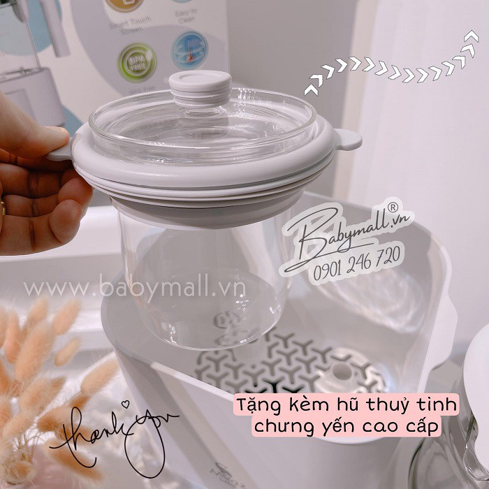 Máy tiệt trùng sấy khô + đun nước + chưng chè yến Moazbebe MB031