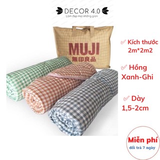 Chăn hè cotton cho bé, Chăn đũi muji kích thước 1m6*2m Decor 4.0