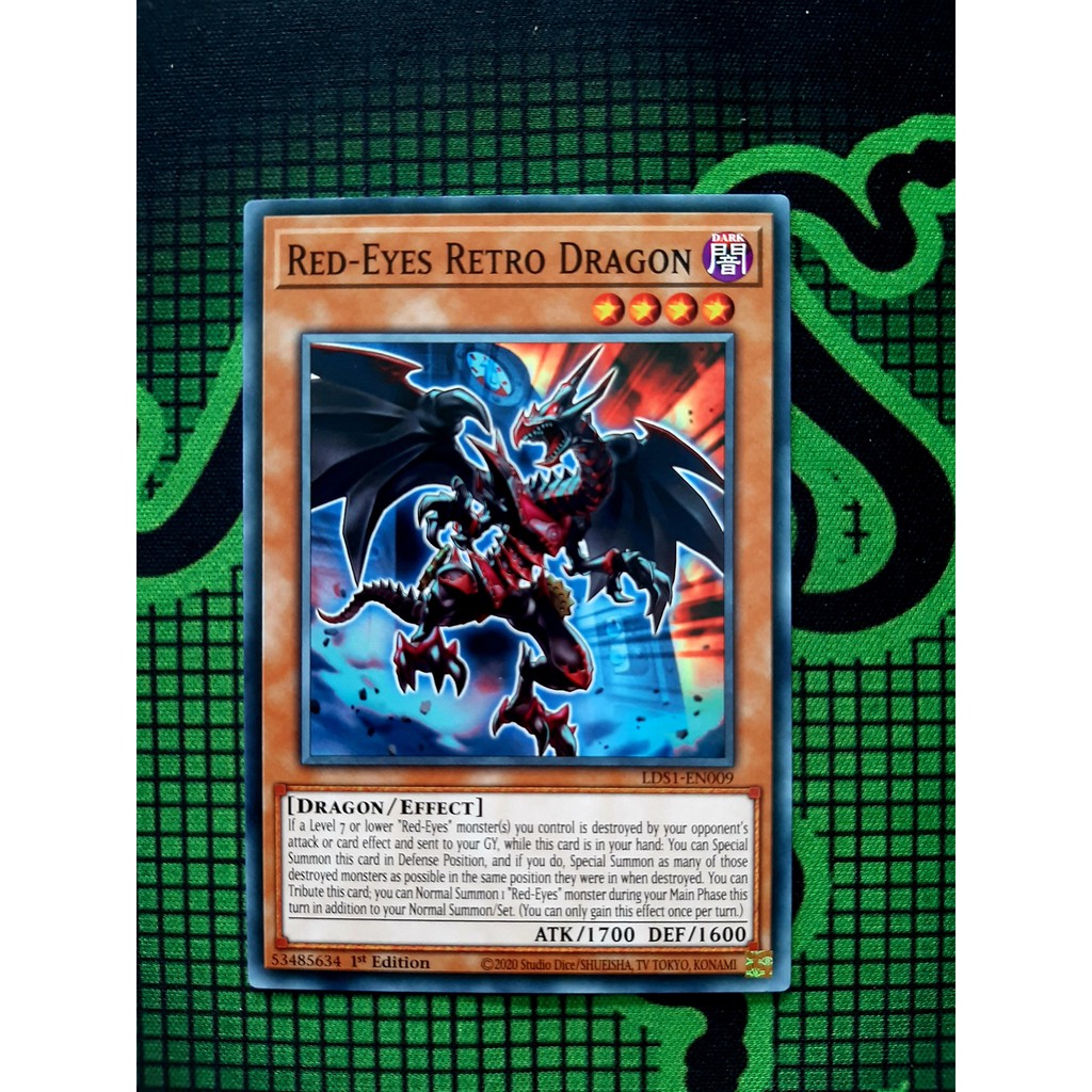 THẺ BÀI YUGIOH LDS1-Red-Eyes Retro Dragon - LDS1-EN009 - Common 1st Edition