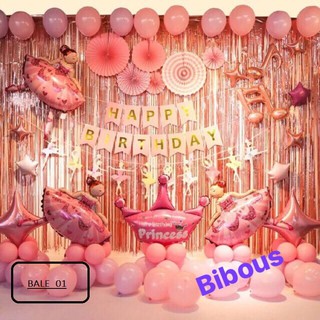 SET BÓNG TRANG TRÍ SINH NHẬT HÌNH CÔNG CHÚA DÀNH CHO BÉ GÁI GIÁ RẺ