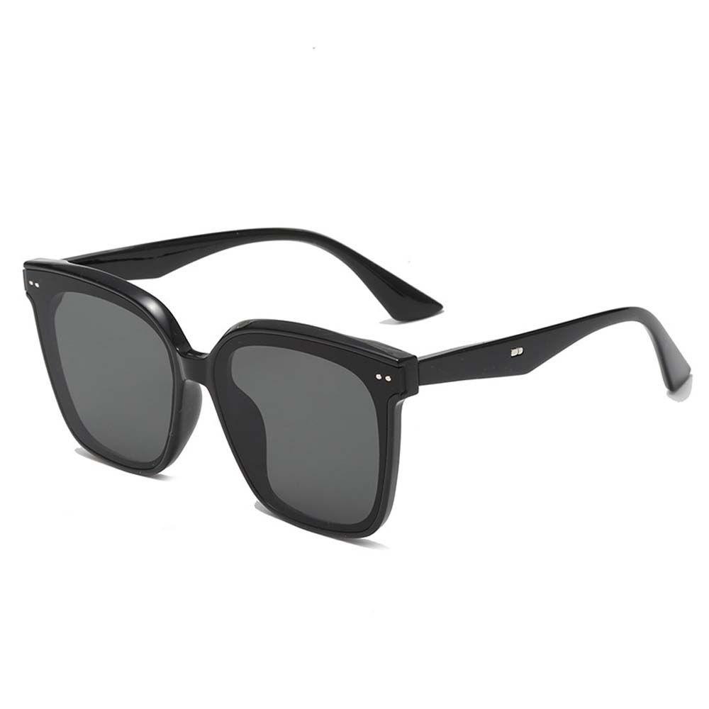 Kính Mát Gọng Vuông Lớn Chống Phản Quang Phong Cách Vintage Dành Cho Nam