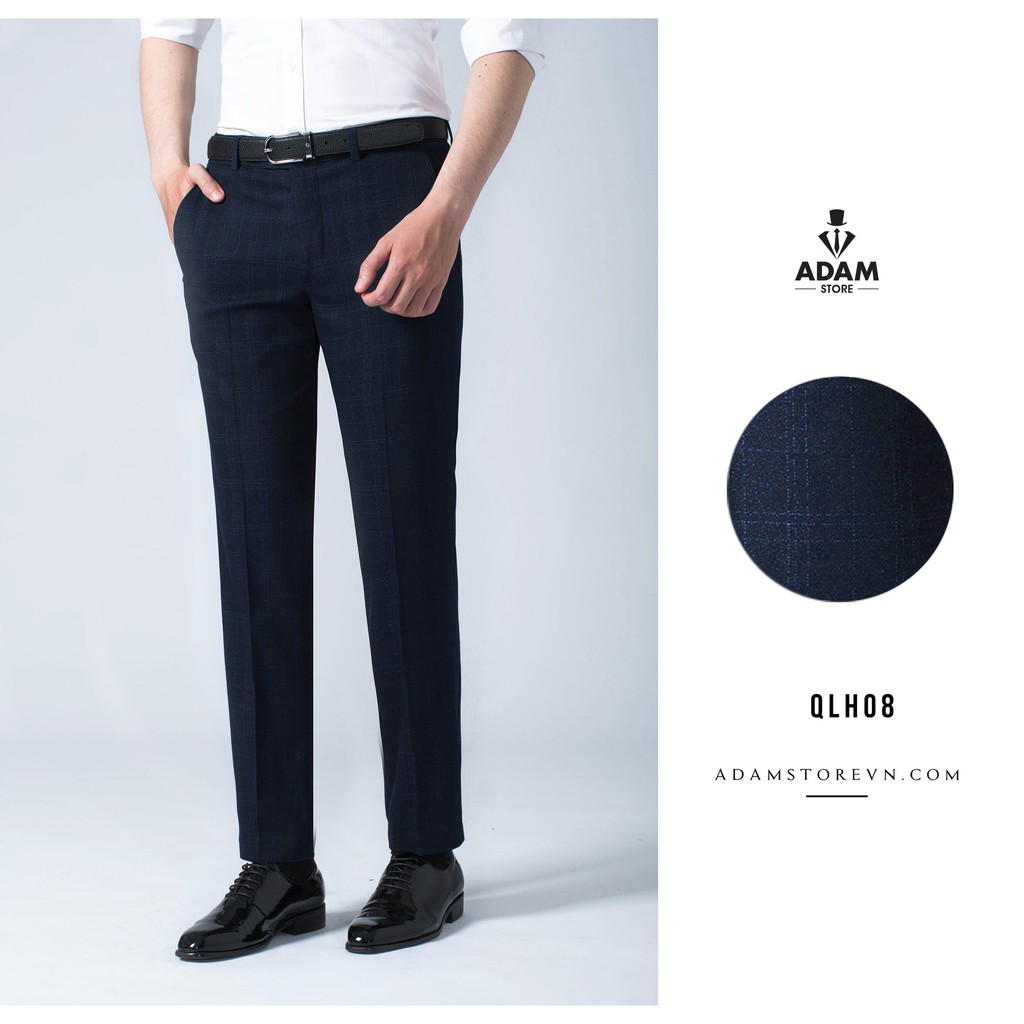 QUẦN ÂU NAM ADAM STORE CÔNG SỞ XANH ĐEN NHŨ QLH08