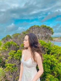 (Ảnh thật) Váy Maxi trắng hở lưng