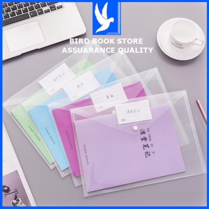 Túi đựng tài liệu trong suốt A4 kèm tag 𝑭𝒓𝒆𝒆𝒔𝒉𝒊𝒑 Bird Book