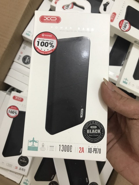 Sạc dự phòng PB 70. Dung lượng chuẩn 13000mAh