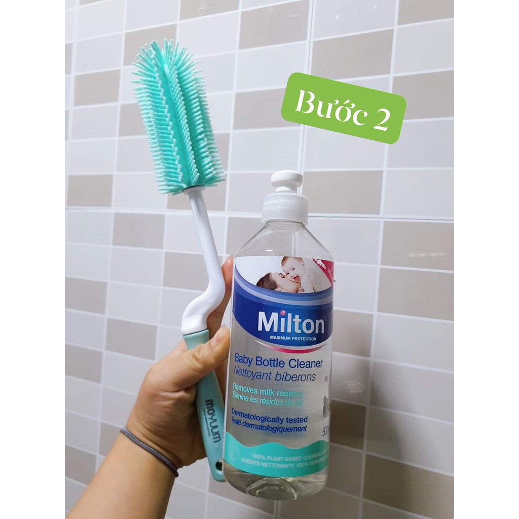 [ NABOKIDS ] Nước rửa bình sữa, đồ chơi Milton Baby Bottle Cleaner 500ml