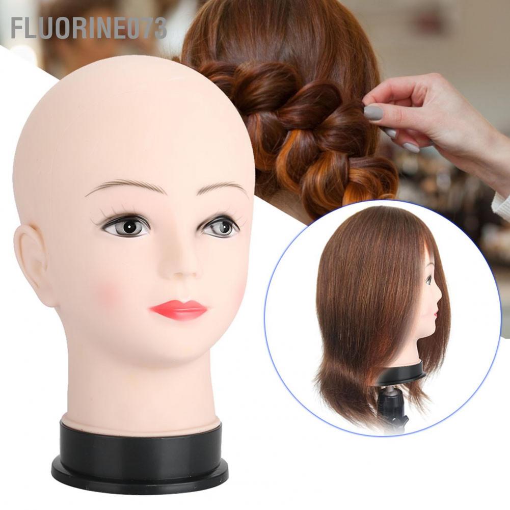 Hình nộm mềm Đầu massage Trang điểm Thực hành người mẫu đào tạo thẩm mỹ Tóc giả Màn hình mũ 【Fluorine073】