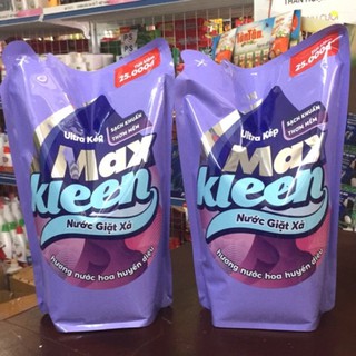 Túi Nước Giặt Xả Maxkleen Hương Nước Hoa Huyền Diệu/ Hoa Nắng (2.4kg)