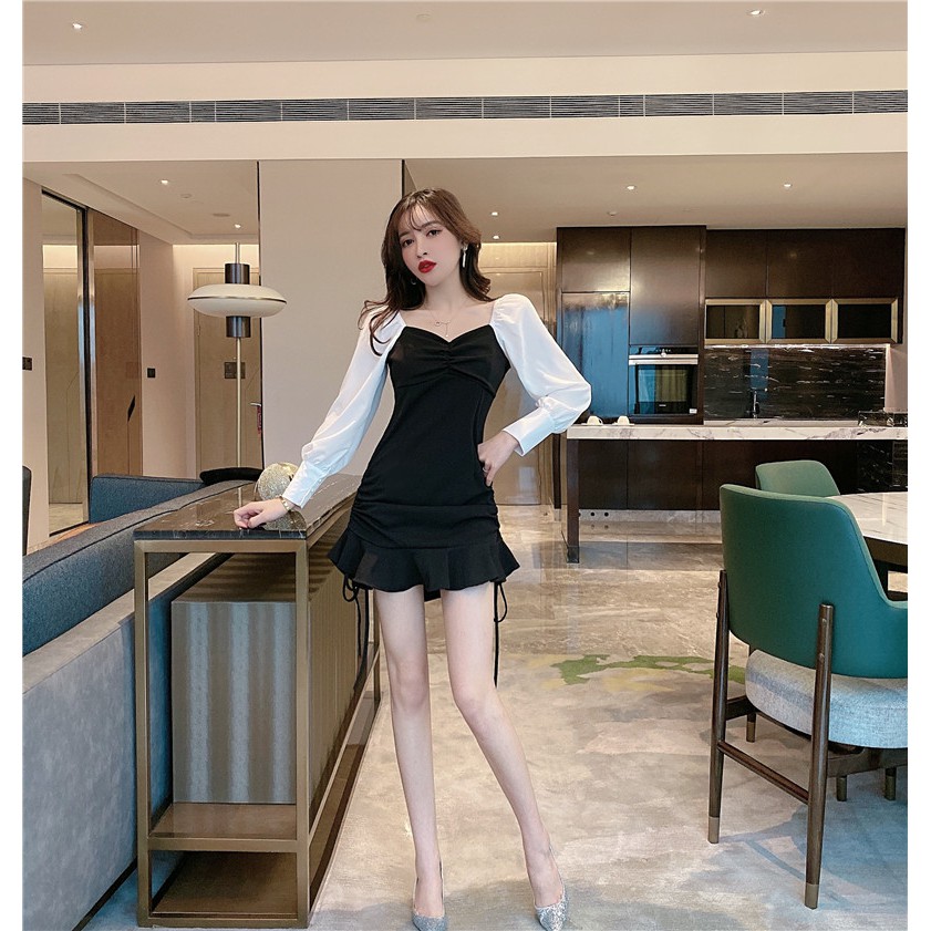 Váy Nữ Ôm Body Đuôi Cá, Đầm Nữ Đuôi Cá Dài Tay Kiểu Dáng Ulzzang | BigBuy360 - bigbuy360.vn