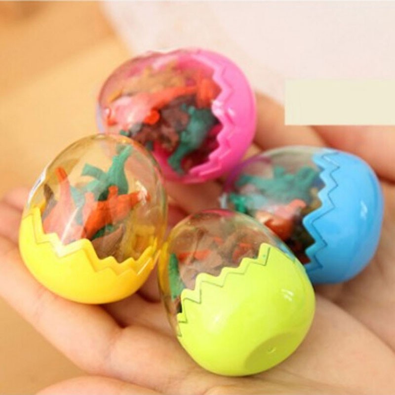 Set 8 Trứng Khủng Long Kèm Gôm Tẩy Cho Học Sinh