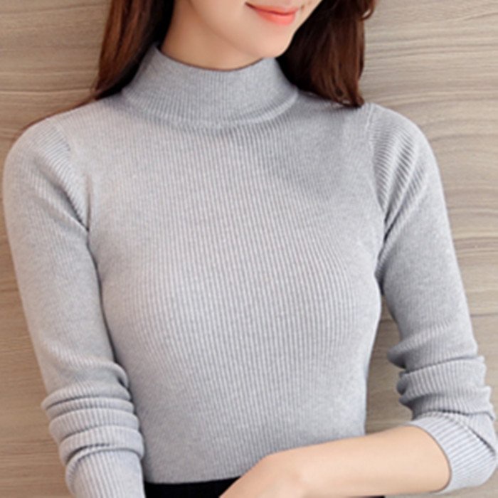 Áo len nữ cổ 3 phân, áo len Quảng Châu mịn hàng loại 1