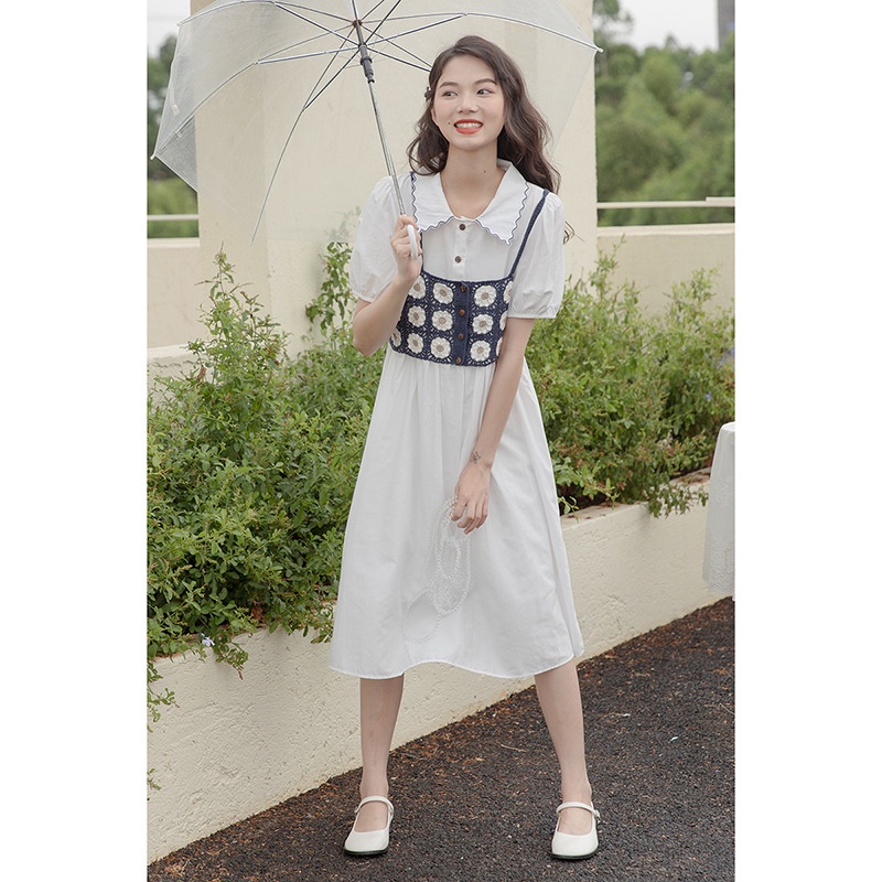 [Augustcloth] Áo gile khoác ngoài đan thêu hoa phong cách Hàn Quốc | BigBuy360 - bigbuy360.vn