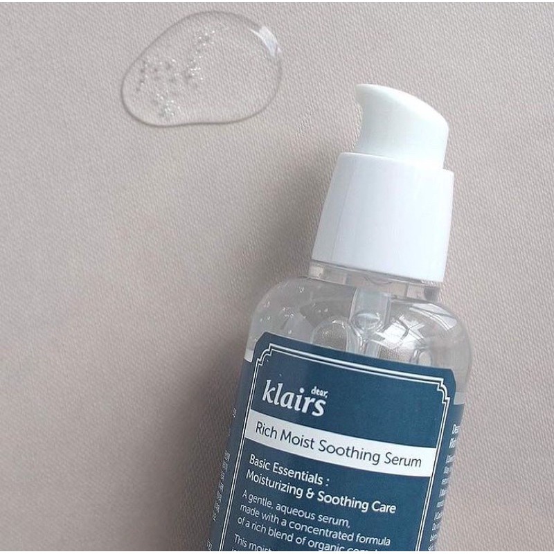 Tinh Chất Dear Klairs Dưỡng Ẩm Và Làm Mịn Da Rich Moist Soothing 80ml