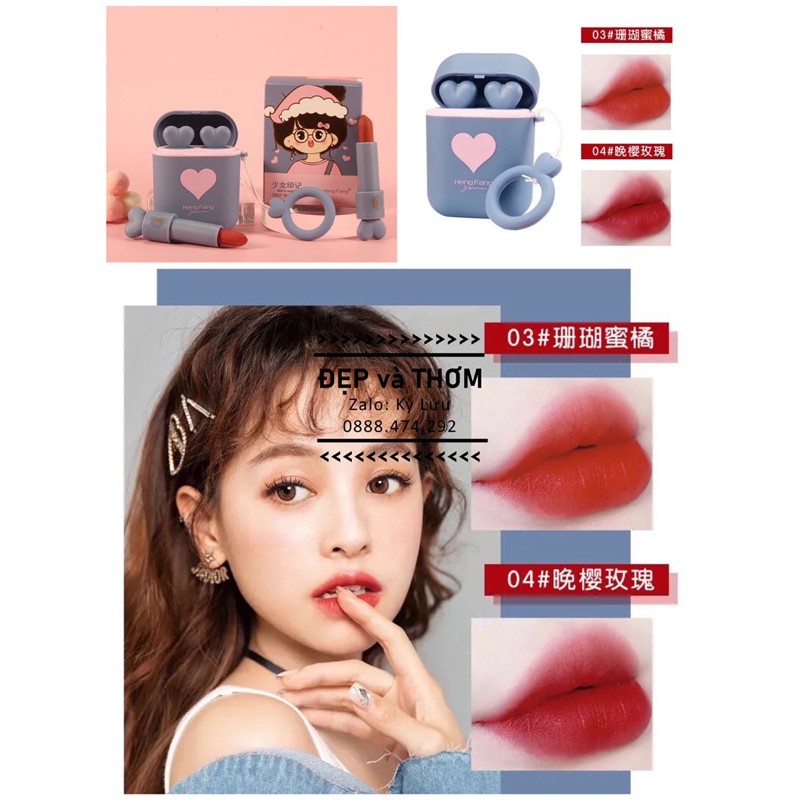 Siêu phẩm son kiểu dáng tai nghe airpod Hengfang | BigBuy360 - bigbuy360.vn