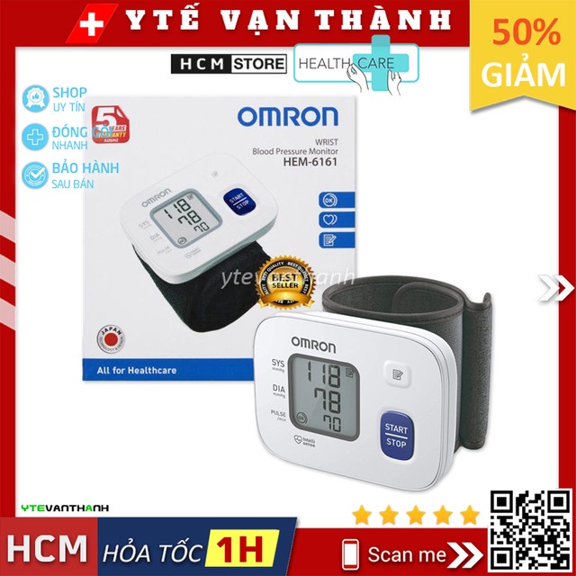 Máy Đo Huyết Áp Cổ Tay Omron HEM-6161 (HEM 6161) -VT0010