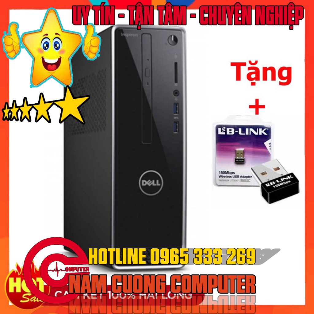 Case máy tính Dell Ram 4G / SSD 120GB / HHD 250GB Dành cho Văn Phòng Và Học Tập - Tặng USB Thu wifi