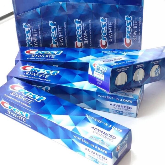 em đánh răng cao cấp CREST 3D WHITE 158g🇺🇸🇺🇸
