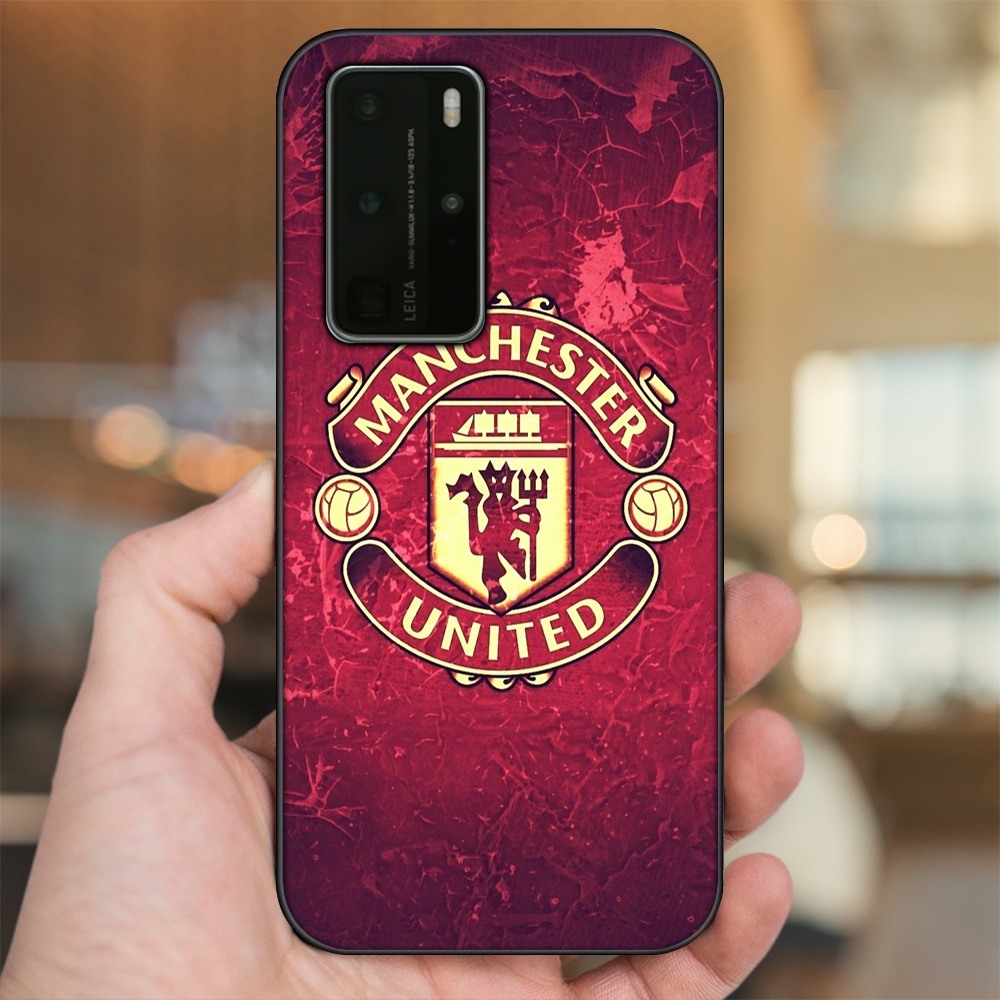Ốp lưng Huawei P40 Pro viền đen in hình MU Manchester United
