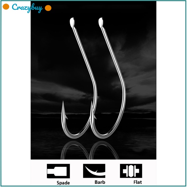 50 lưỡi câu cá bằng thép carbon cao cấp 1 # - 10 #