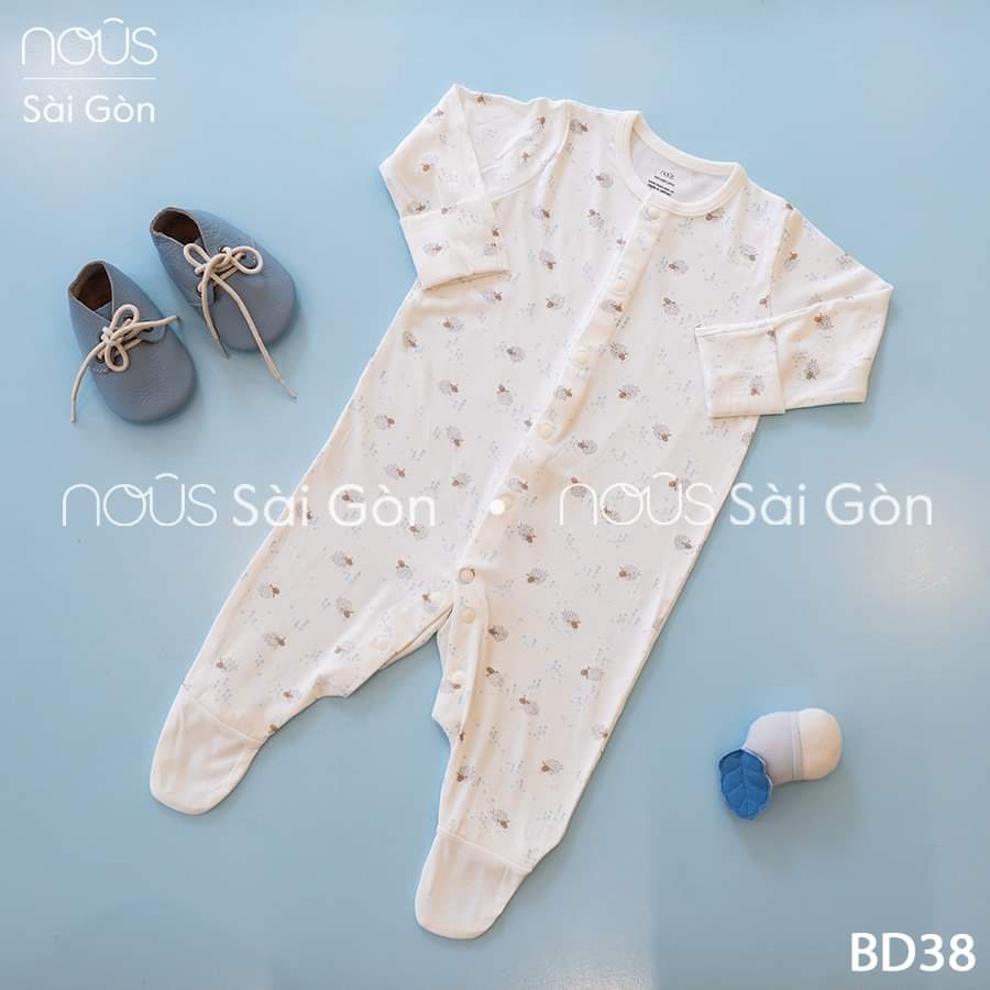 Bộ bodysuit cài thẳng cho bé sơ sinh Nous petit