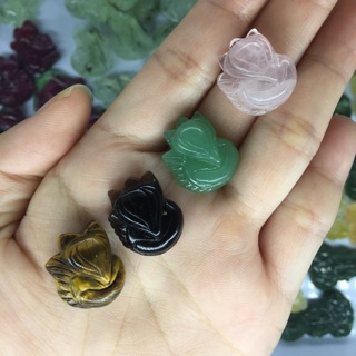 Hồ ly đá thạch anh size nhẫn và mặt