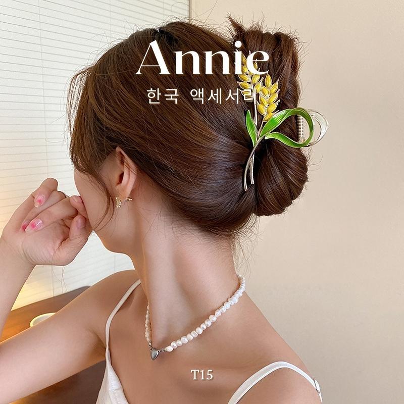 Kẹp tóc càng cua hình lúa mì sang trọng vintage cao cấp Annie T15