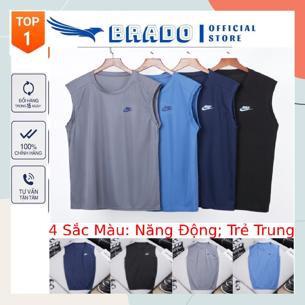 Áo Ba Lỗ Nam TankTop 𝐍 𝐈 𝐊 𝐄 Chất Vải Thể Thao Siêu Mát Co Giãn Hàng Xuất Cực Xịn