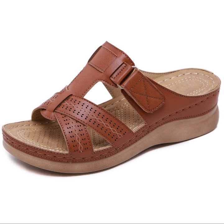 Dép Sandal Xỏ Ngón Thời Trang Nữ Thiết Kế Đế Xuồng Chống Trượt