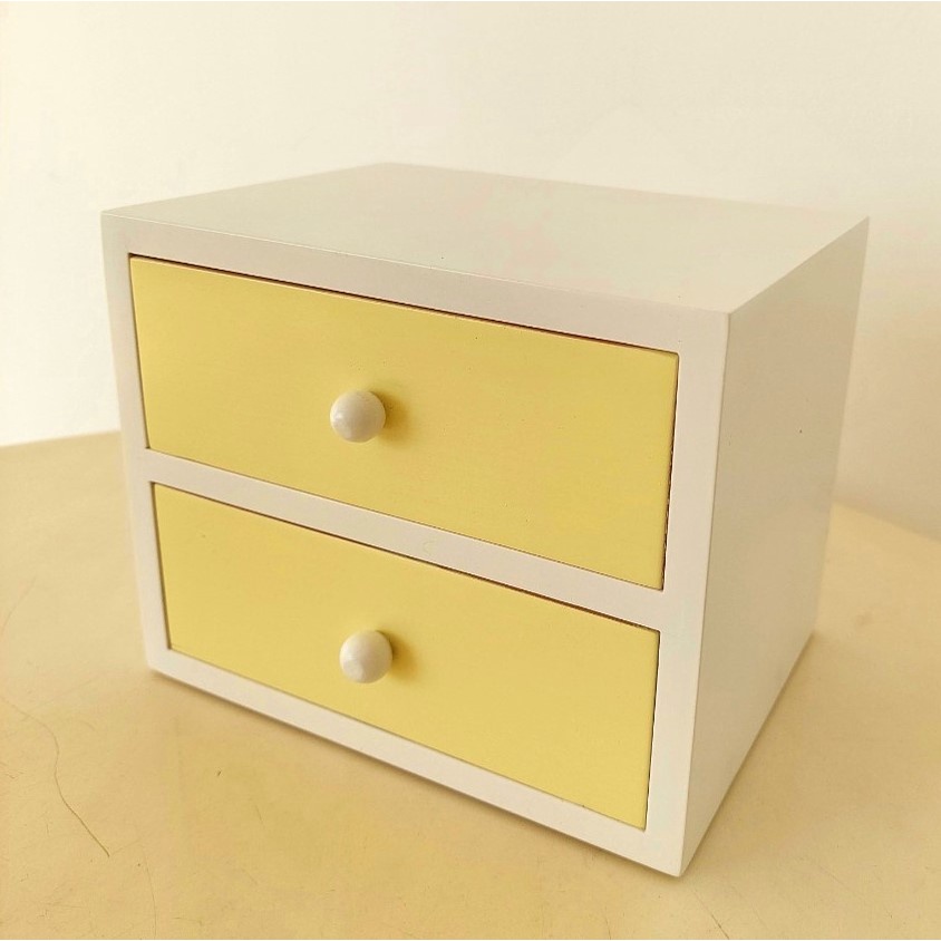 Hộp Gỗ Mini 2 Ngăn 17x14 cm Nhiều Màu, Hộp Nữ Trang Mỹ Phẩm - Hàng VN Xuất Khẩu