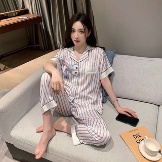 PYJAMA CỘC DÀI SỌC THỎ XINH