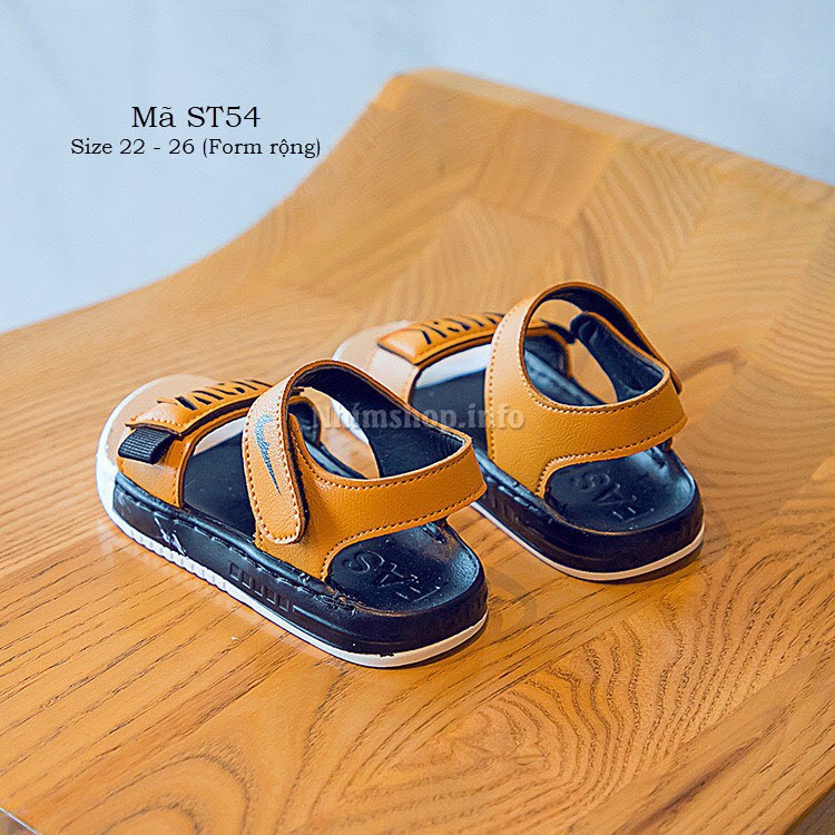 [Mã SKAMFS114M giảm 10% đơn 100K] Sandal cho bé trai 2 - 4 tuổi quai hậu thời trang đế siêu nhẹ đi học đi chơi ST54