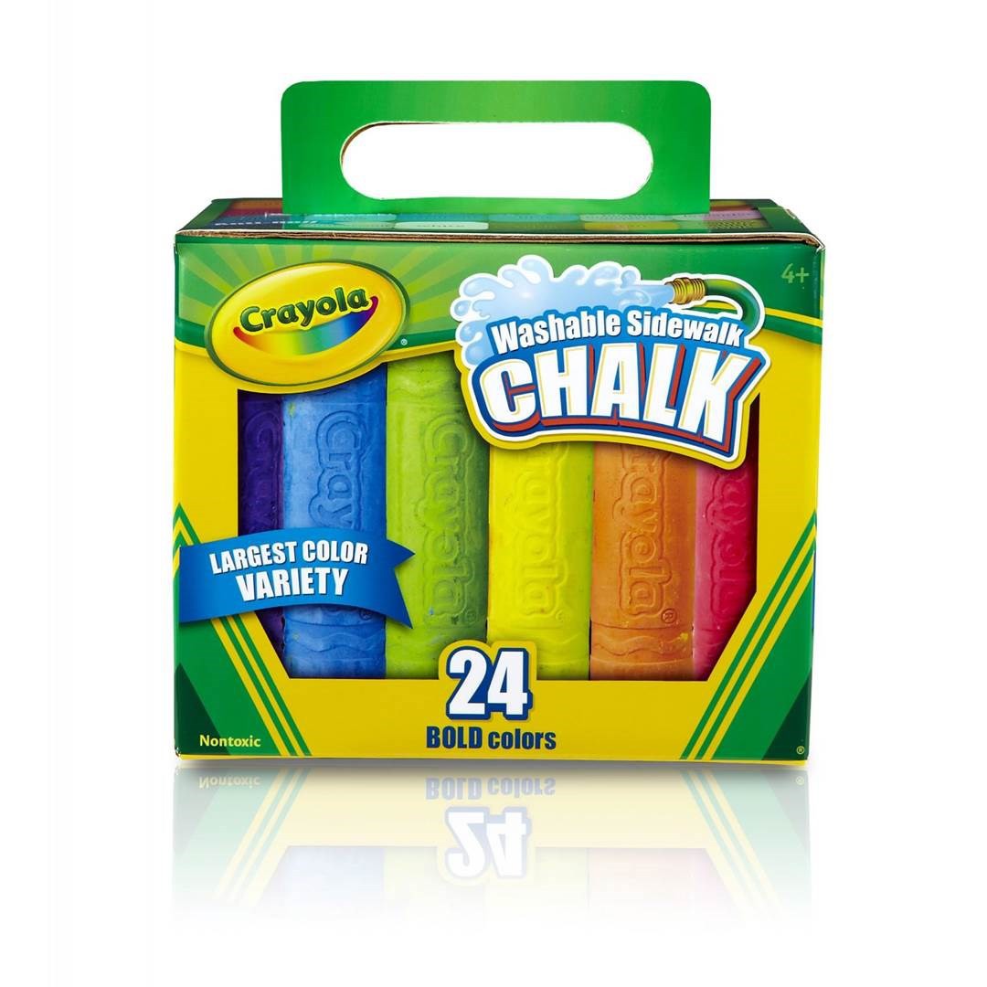 HỘP 24 VIÊN PHẤN (24 MÀU) CRAYOLA WASHABLE SIDEWALK CHALK (RỬA ĐƯỢC)