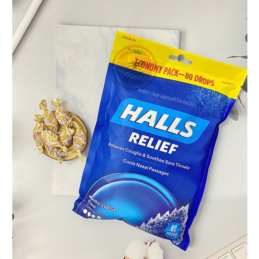 Kẹo HALLS ngậm giảm đau họng và ho đủ vị