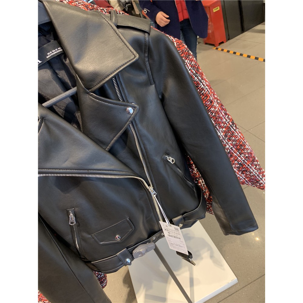 ÁO KHOÁC DA ZARA NỮ BIKER JACKET AUTH