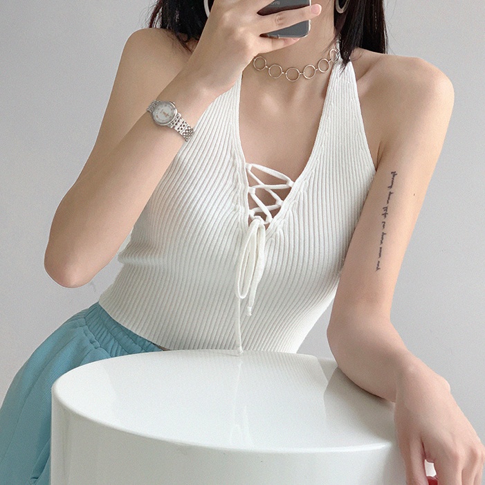 Áo Dệt Kim Hai Dây Màu Sắc Thời Trang Cho Nữ