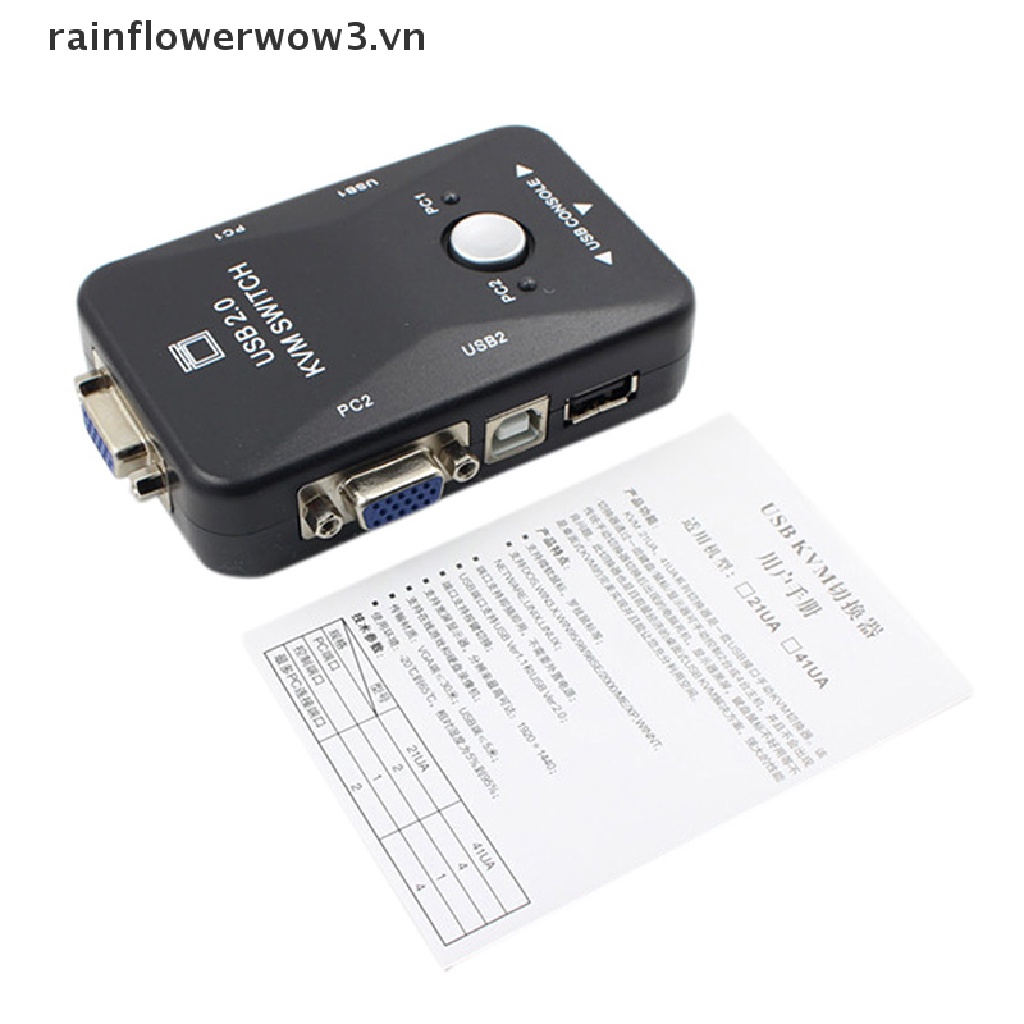 Bộ ChuyểN ĐổI 2 CổNg VGA KVM Cho MàN HìNh ChuộT Và MáY TíNh