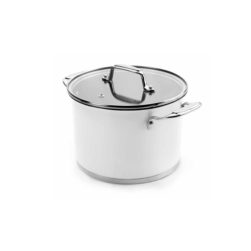 Nồi Lacor màu trắng 24cm, 6.50 L 43124