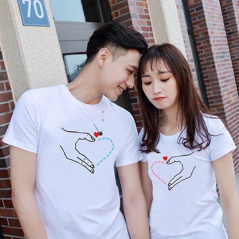 ✶trang phục cặp đôi mới hai mảnh mùa hè Áo phông ngắn tay nam và nữ Thời hàn quốc bạn gái yêu thích quần lớp